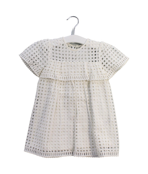 A White Short Sleeve Dresses from Chloe in size 12-18M for girl. (Front View)