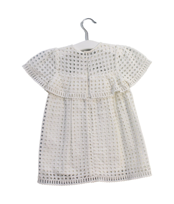 A White Short Sleeve Dresses from Chloe in size 12-18M for girl. (Back View)