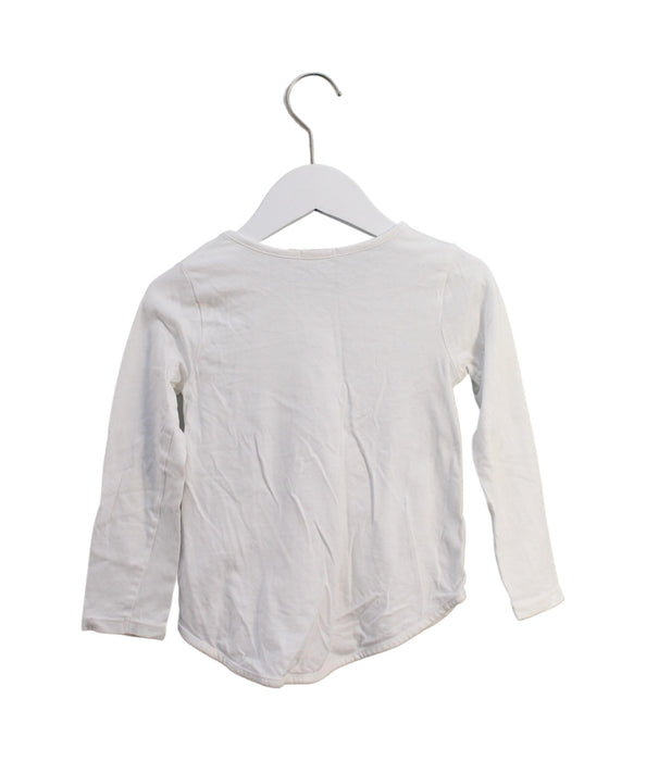 A White Long Sleeve Tops from Billieblush in size 4T for girl. (Back View)