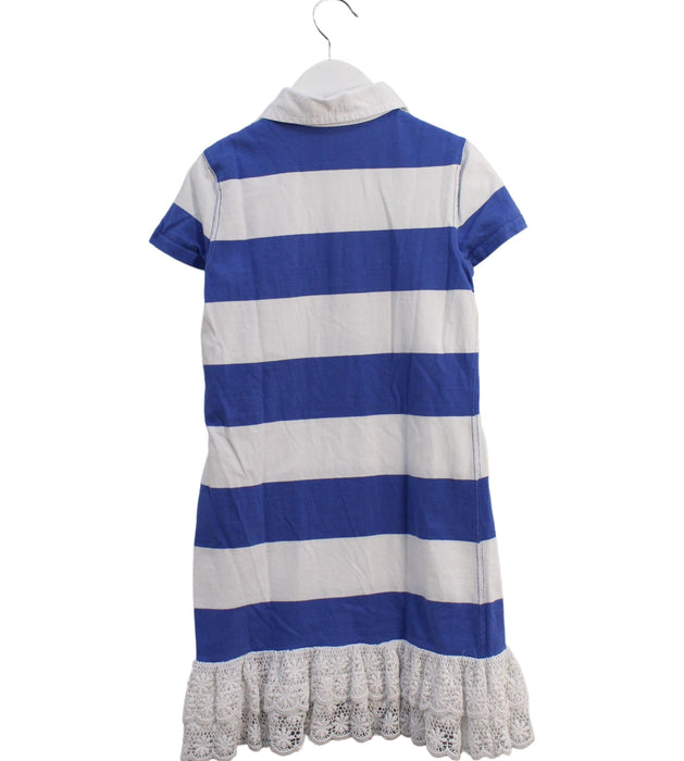 A Blue Short Sleeve Dresses from Polo Ralph Lauren in size 7Y for girl. (Back View)