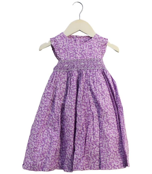 A Purple Sleeveless Dresses from Luli & Me in size 12-18M for girl. (Front View)