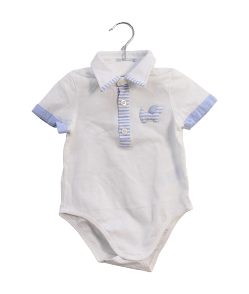 A White Short Sleeve Bodysuits from Nicholas & Bears in size 12-18M for boy. (Front View)