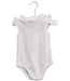 A White Sleeveless Bodysuits from Nanos in size 3-6M for girl. (Front View)