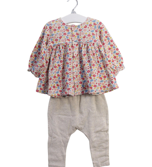 A Multicolour Pants Sets from Petit Bateau in size 6-12M for girl. (Front View)