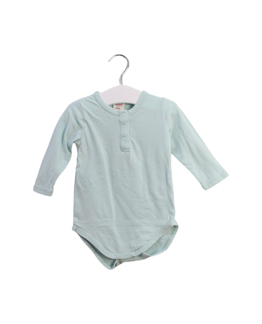 A Blue Long Sleeve Bodysuits from Seed in size 3-6M for boy. (Front View)