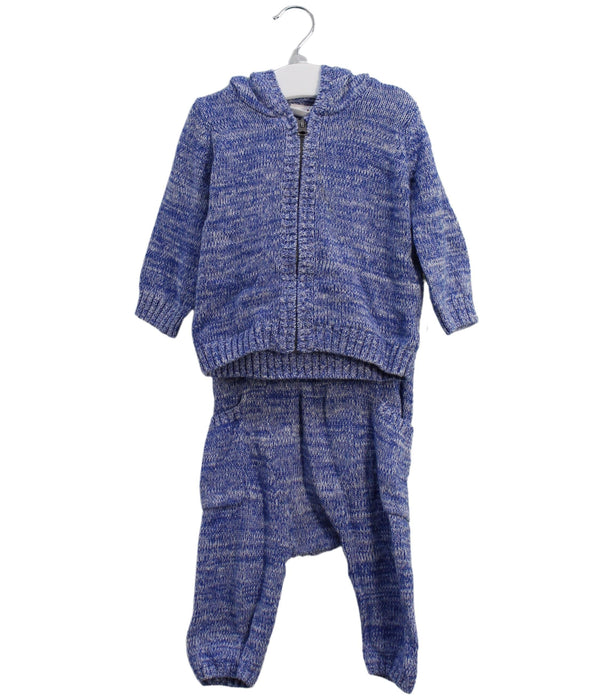 A Blue Pants Sets from Seed in size 6-12M for boy. (Front View)