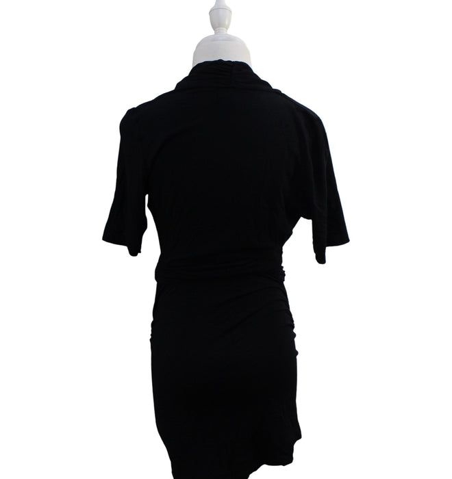 A Black Short Sleeve Tops from Seraphine in size XS for maternity. (Back View)