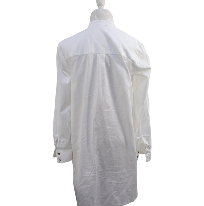 A White Shirts from Seraphine in size XS for maternity. (Back View)