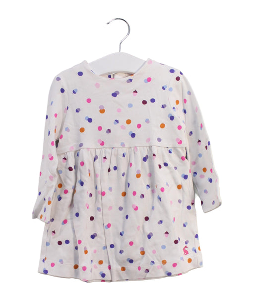 A White Long Sleeve Dresses from Joules in size 12-18M for girl. (Front View)