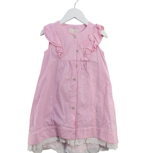 A Pink Sleeveless Dresses from Nicholas & Bears in size 3T for girl. (Front View)