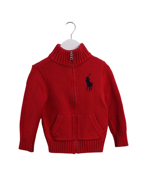 A Red Lightweight Jackets from Polo Ralph Lauren in size 3T for girl. (Front View)