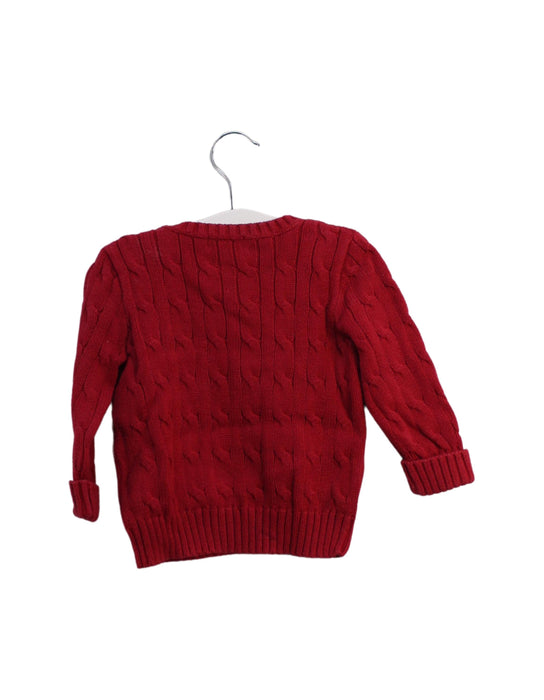 A Red Knit Sweaters from Ralph Lauren in size 6-12M for girl. (Back View)