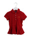 A Red Short Sleeve Polos from Polo Ralph Lauren in size 7Y for girl. (Front View)