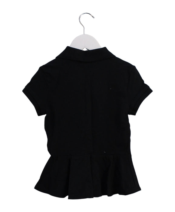 A Black Short Sleeve Polos from Polo Ralph Lauren in size 7Y for girl. (Back View)