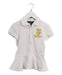 A White Short Sleeve Polos from Polo Ralph Lauren in size 7Y for girl. (Front View)