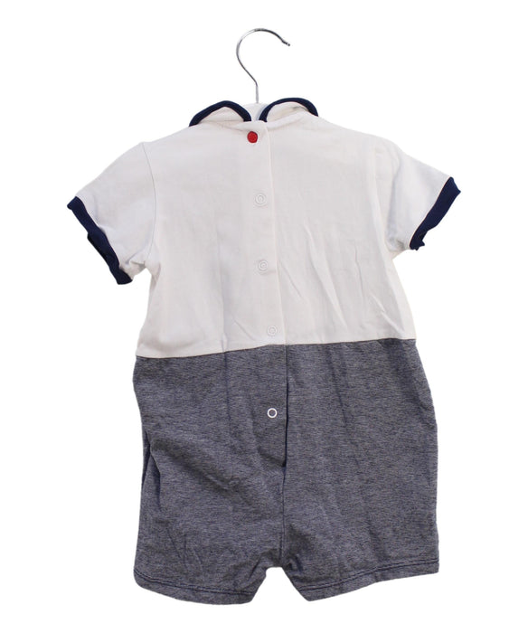 A White Short Sleeve Rompers from Chicco in size 6-12M for boy. (Back View)