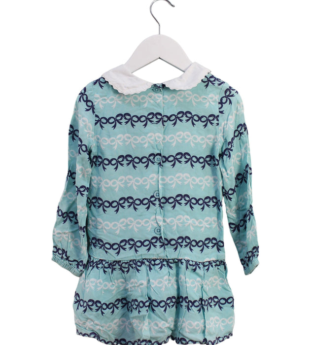 A Blue Long Sleeve Dresses from Rachel Riley in size 3T for girl. (Back View)