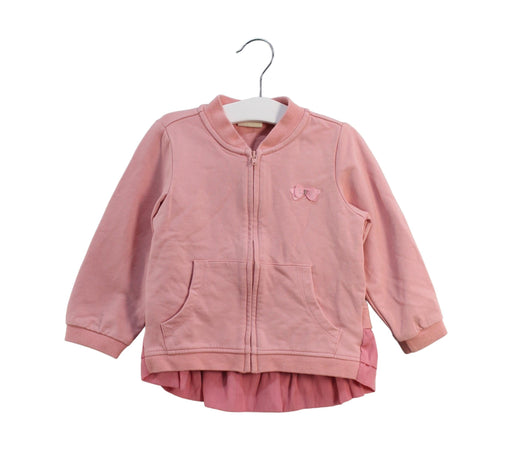 A Pink Lightweight Jackets from Momonittu in size 2T for girl. (Front View)