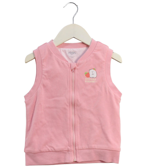 A Pink Outerwear Vests from Mides in size 2T for girl. (Front View)