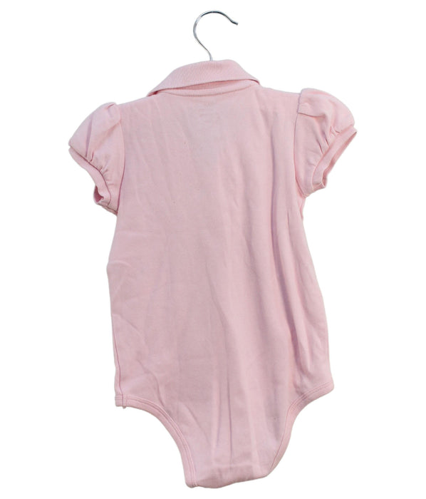 A Pink Short Sleeve Bodysuits from Ralph Lauren in size 12-18M for girl. (Back View)