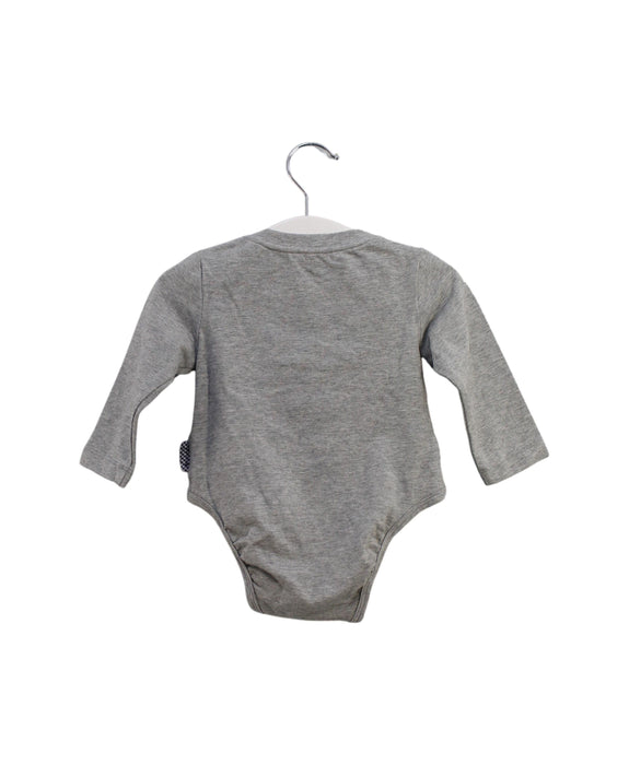 A Grey Long Sleeve Bodysuits from Nicholas & Bears in size 3-6M for boy. (Back View)