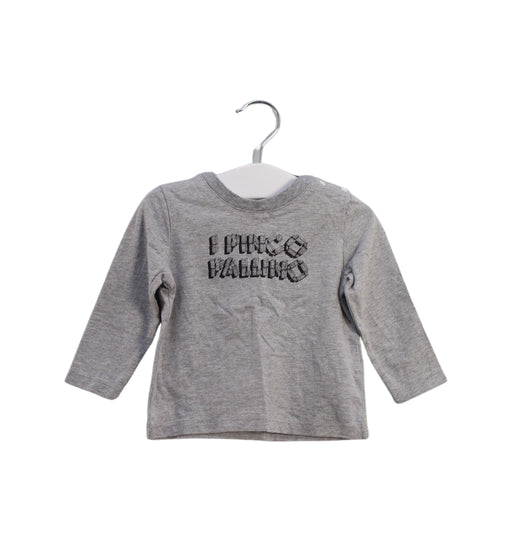 A Grey Long Sleeve Tops from I Pinco Pallino in size 6-12M for boy. (Front View)
