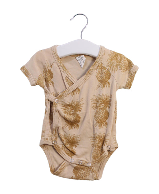 A Peach Short Sleeve Bodysuits from Kate Quinn in size 3-6M for girl. (Front View)