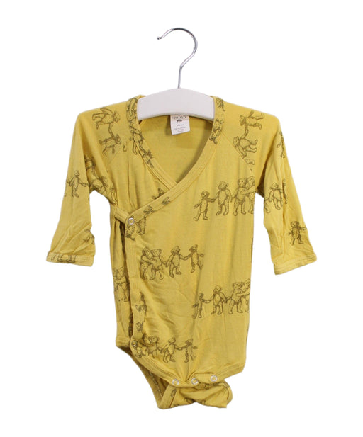 A Yellow Long Sleeve Bodysuits from Kate Quinn in size 3-6M for girl. (Front View)
