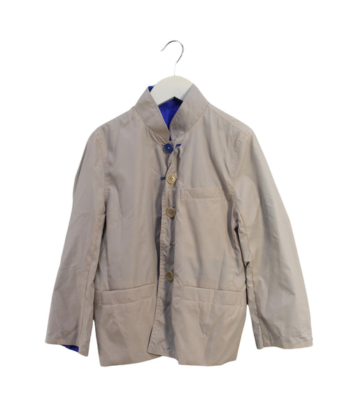 A Beige Lightweight Jackets from Shanghai Tang in size 6T for boy. (Front View)