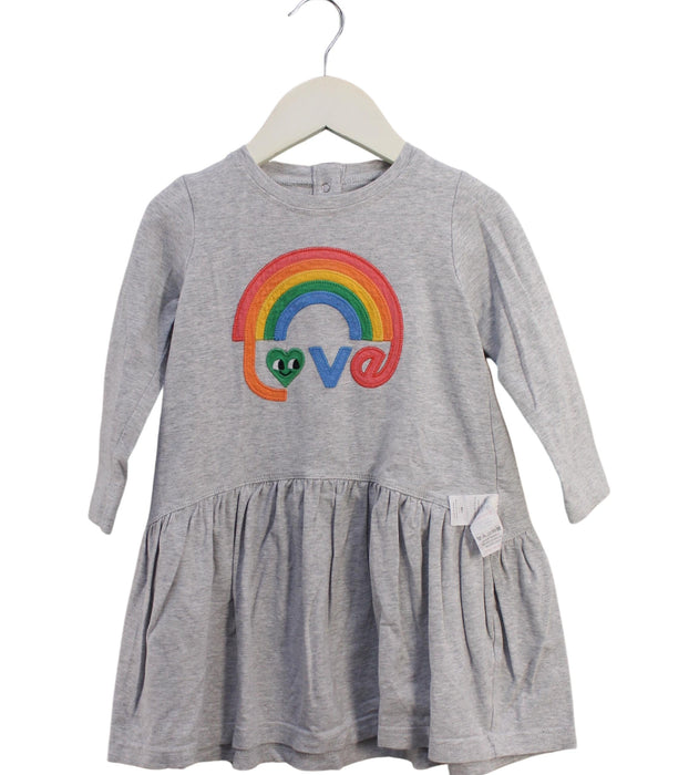 A Grey Long Sleeve Dresses from The Bonnie Mob in size 2T for girl. (Front View)