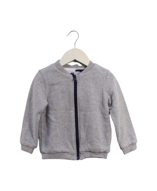 A Grey Zippered Sweatshirts from Kenzo in size 3T for girl. (Front View)