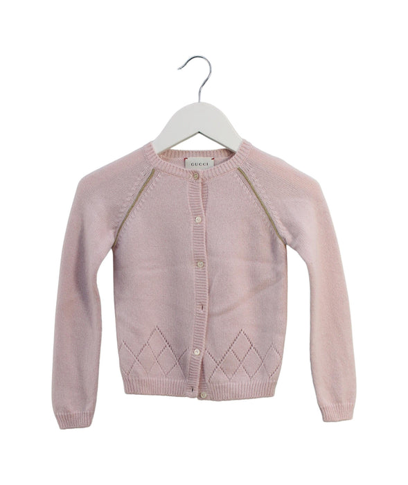 A Pink Cardigans from Gucci in size 18-24M for girl. (Front View)