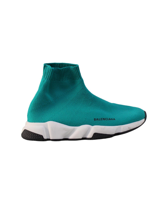 A Teal Sneakers from Balenciaga in size 3T for boy. (Back View)