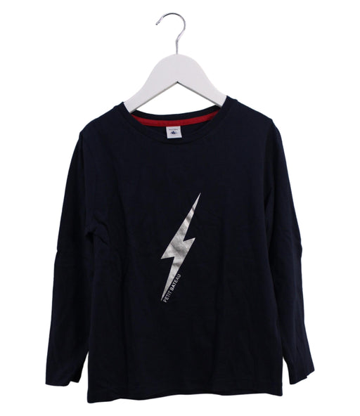 A Navy Long Sleeve Tops from Petit Bateau in size 8Y for boy. (Front View)