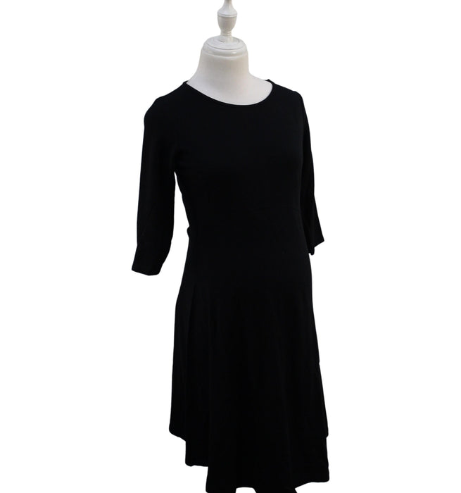 A Black Long Sleeve Dresses from Seraphine in size S for maternity. (Front View)