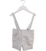 A Grey Overall Shorts from Laranjinha in size 6-12M for neutral. (Front View)