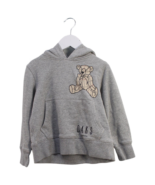 A Grey Hooded Sweatshirts from Daks in size 4T for girl. (Front View)