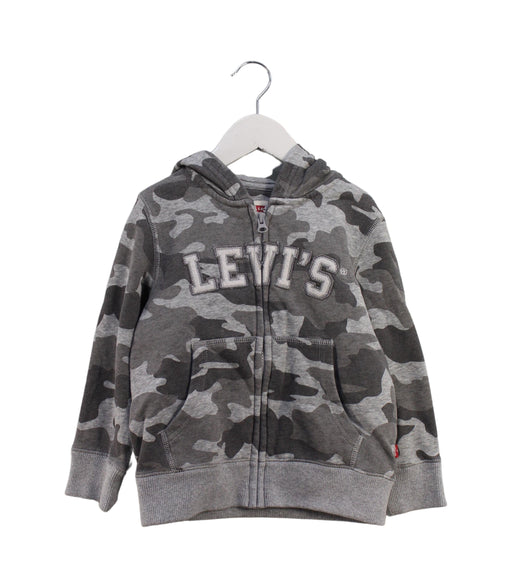 A Grey Zippered Sweatshirts from Levi's in size 4T for boy. (Front View)