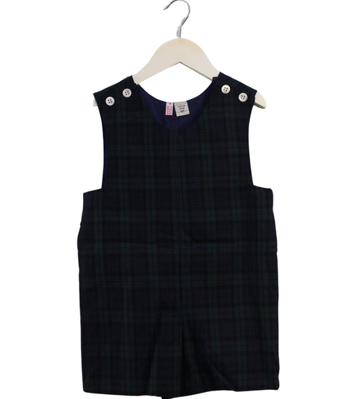 A Green Overall Shorts from Smock Shop in size 4T for boy. (Front View)