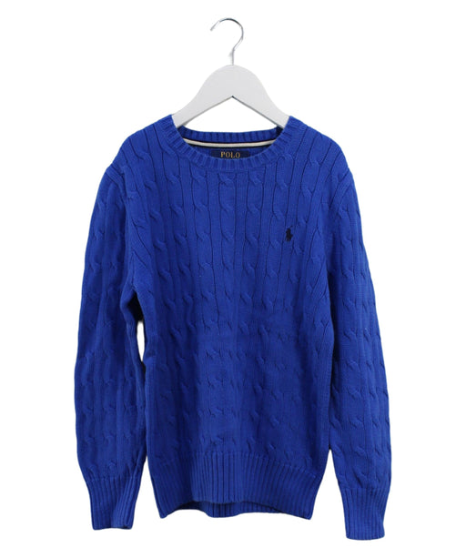 A Blue Knit Sweaters from Polo Ralph Lauren in size 8Y for boy. (Front View)