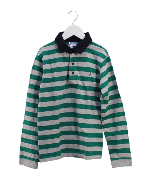 A Green Long Sleeve Polos from Jacadi in size 10Y for boy. (Front View)