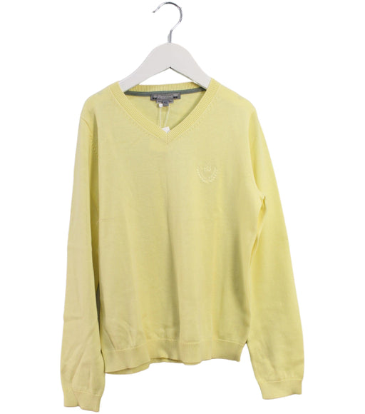 A Yellow Knit Sweaters from Bonpoint in size 10Y for girl. (Front View)