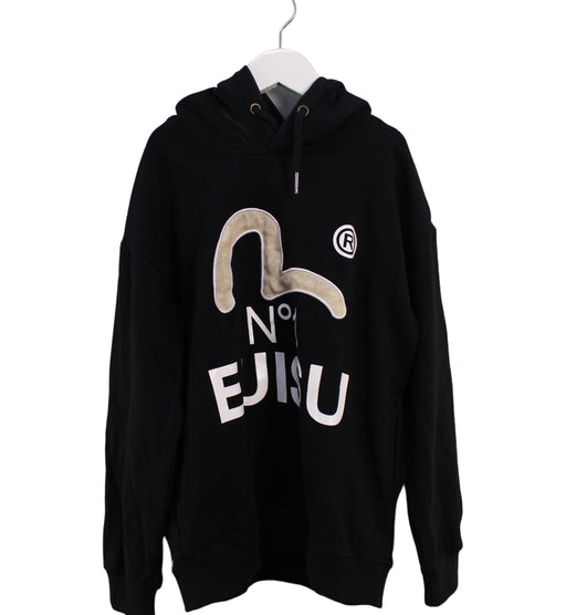 A Black Hooded Sweatshirts from Evisu in size 11Y for boy. (Front View)
