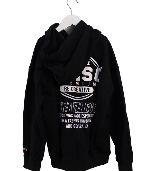 A Black Hooded Sweatshirts from Evisu in size 11Y for boy. (Back View)