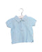 A Blue Short Sleeve Polos from Purebaby in size 6-12M for boy. (Front View)