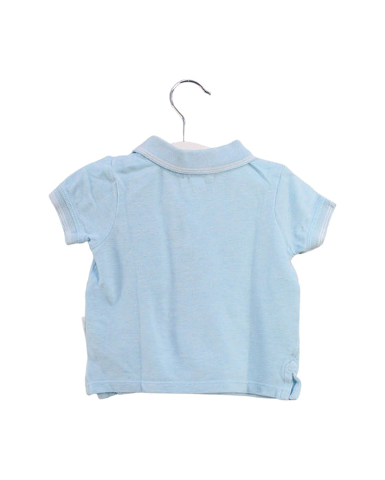 A Blue Short Sleeve Polos from Purebaby in size 6-12M for boy. (Back View)