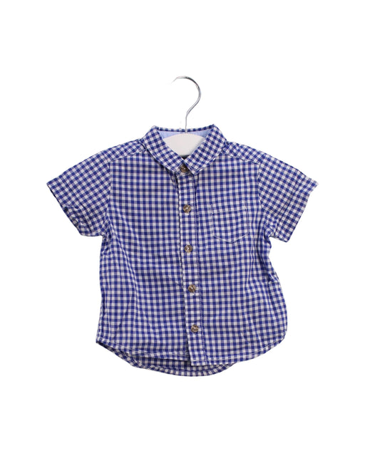 A Blue Shirts from Cyrillus in size 6-12M for boy. (Front View)