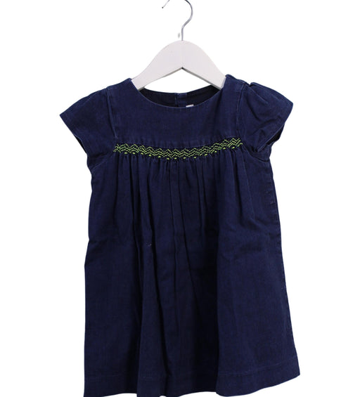 A Blue Short Sleeve Dresses from Jacadi in size 3T for girl. (Front View)
