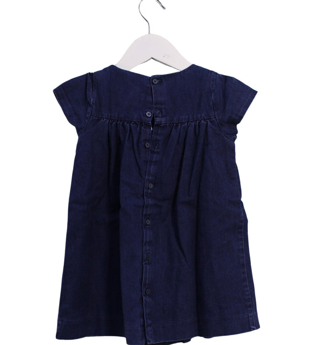 A Blue Short Sleeve Dresses from Jacadi in size 3T for girl. (Back View)