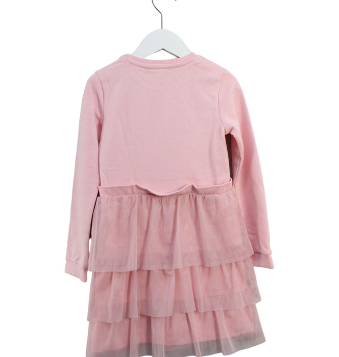 A Pink Long Sleeve Dresses from Guess in size 5T for girl. (Back View)